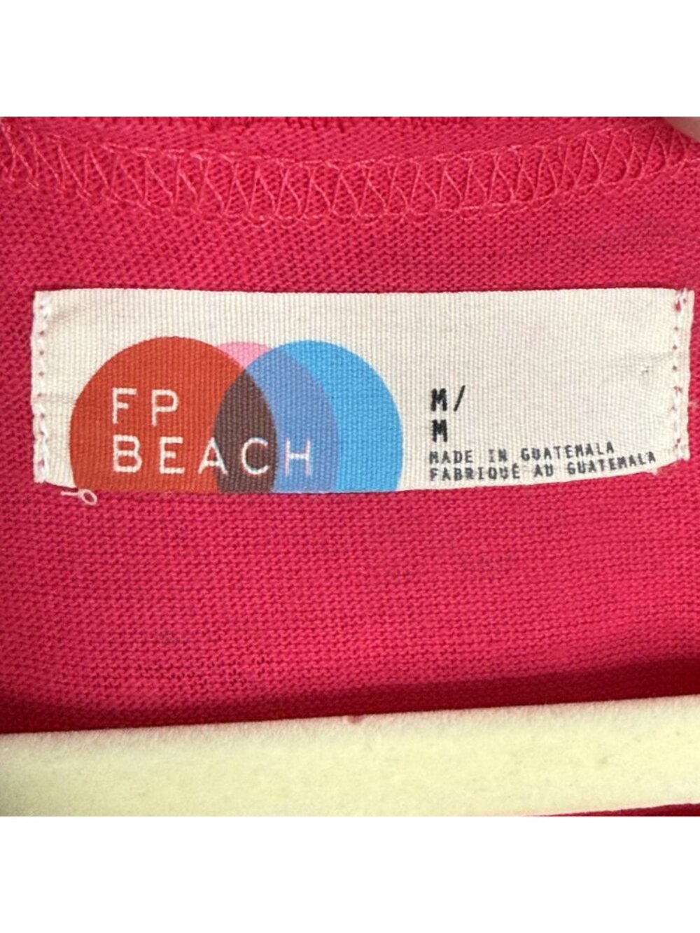 FP Beach Oversized Fuchsia 1/2 Sleeve Tunic Cover-Up, M - Picture 7 of 9